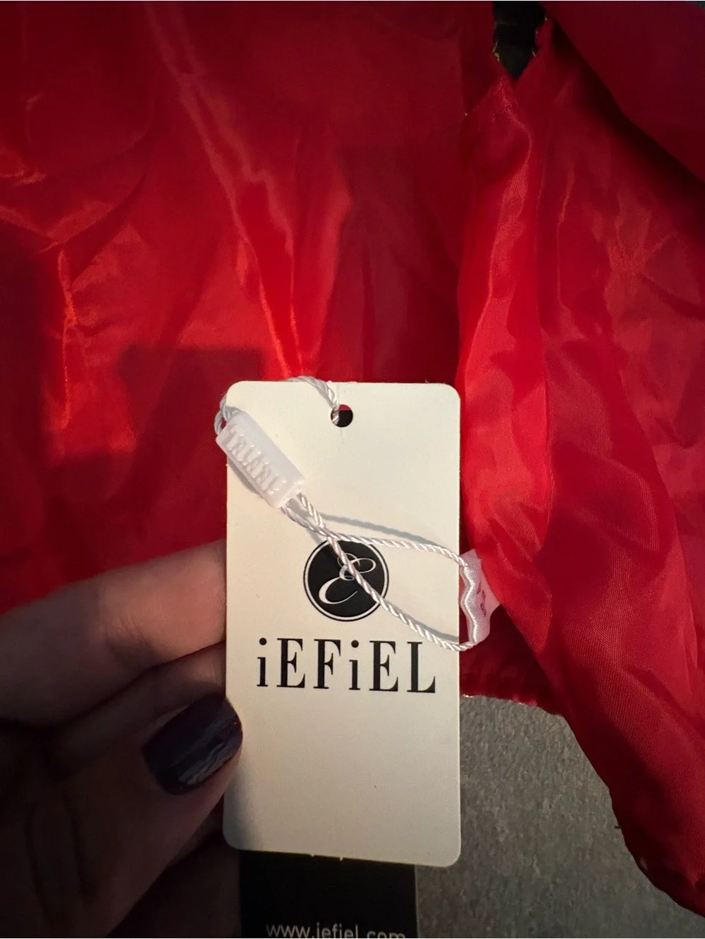 Red Satin Vest with Gold Trim